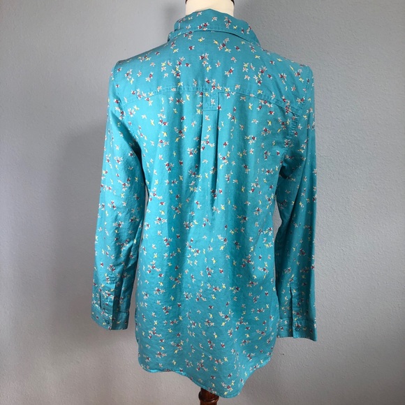 Talbots Floral Button Tunic Top - Picture 4 of 5